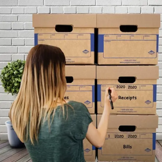 UBMOVE Office Moving Storage Boxes (12 Pk) Miracle File Moving Boxes 15"x12"x10" image {8}