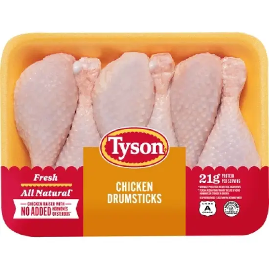 Tyson All Natural Chicken Drumsticks - 1.49-2.938 lbs - price per lb image {8}