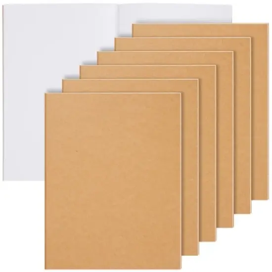 Paper Junkie 6 Pack Large Bulk Sketchbook Journals, Blank Books Notebooks for Kids, Students, Office Supplies (8.5x11 In) image {9}
