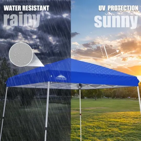 EAGLE PEAK 10x10ft Slant Leg Pop Up Canopy Tent,10x10 Base 8x8 Top image {4}