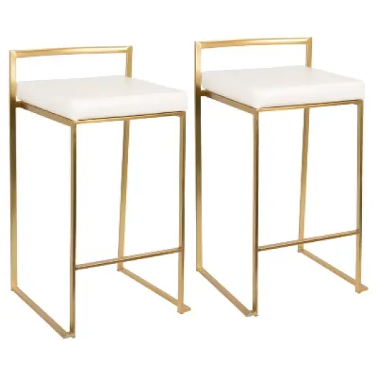 Set of 2 27" Fuji Contemporary Counter Height Barstool - Lumisource image {11}