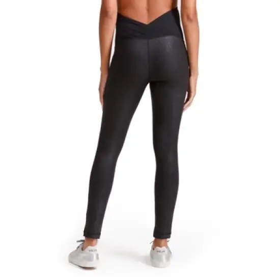 Ingrid & Isabel Faux Leather Maternity Legging with Crossover Panel image {3}