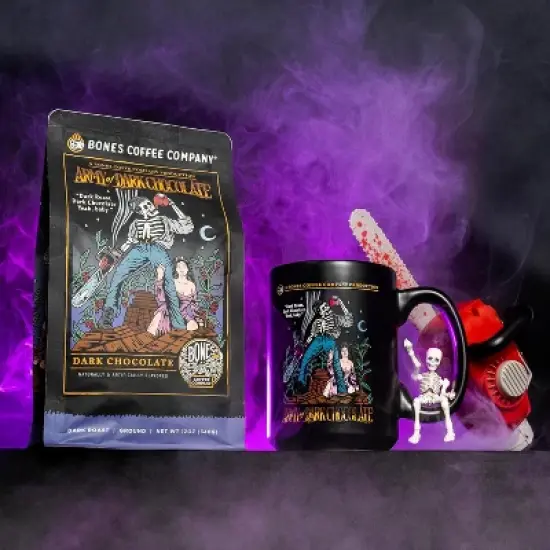 Bones Coffee Company Army Of Dark Chocolate Ground Coffee Beans Dark Chocolate Flavor 12 oz Dark Roast (Ground) image {4}