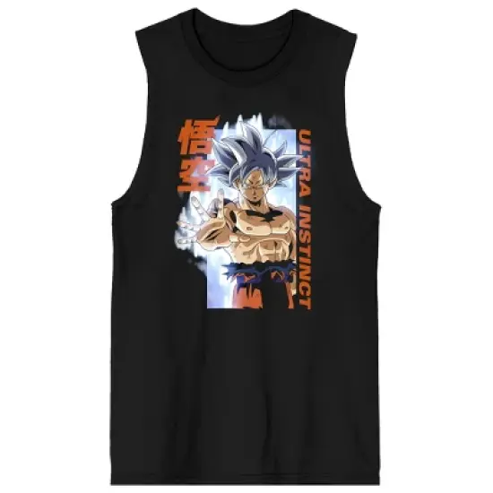 Dragon Ball Super Goku Ultra Instinct Crew Neck Sleeveless Black Men's Tank Top image {3}