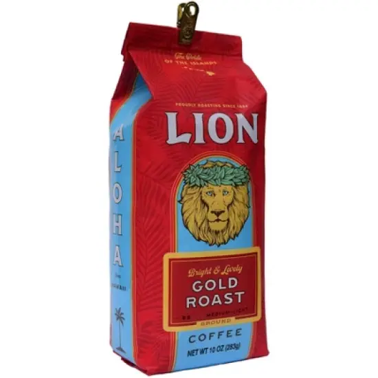 Lion Coffee Lion Gold Medium Roast Ground Coffee - 10oz image {3}