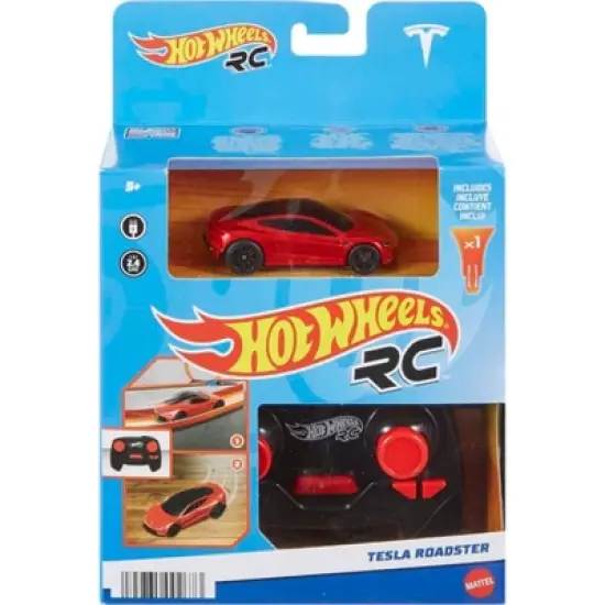 Hot Wheels 1:64 Scale Remote Control Tesla Roadster Vehicle image {4}