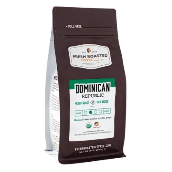 Fresh Roasted Coffee, Organic Dominican Coffee, Whole Bean image {5}
