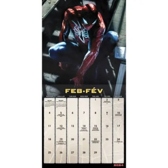Trends International Inc. 2023-24 Wall Calendar 12"x12" Bilingual English/French Marvel Spider-Man image {2}
