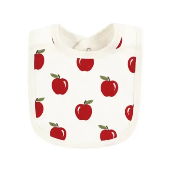 Touched by Nature Unisex Baby Organic Cotton Bibs, Fruits And Veggies, One Size image {2}