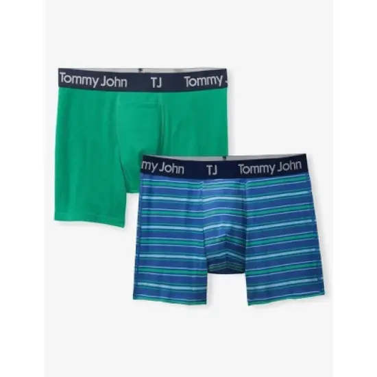 TJ | Tommy John&trade; Men's 4" Striped Boxer Briefs 2pk image {6}