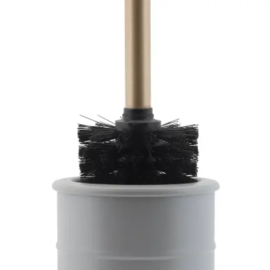 Modern Ridged Metal Brush with Handle Gray - Elle D&eacute;cor image {4}
