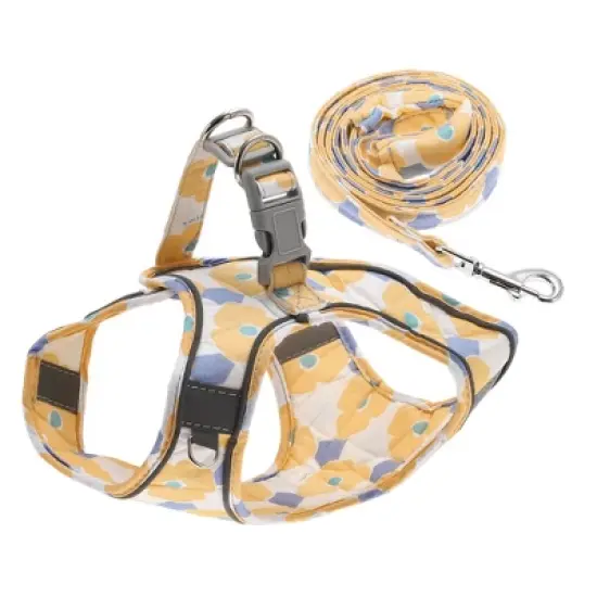 Unique Bargains Dog Harness and Leash with Reflective Strip XS Orange 1 Set image {6}