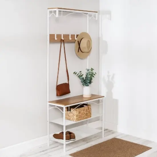 Honey-Can-Do Entry Way Hall Tree with Shelves image {8}