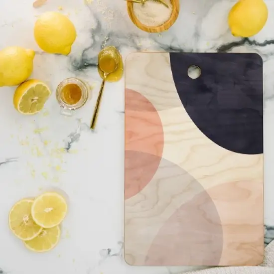 Emanuela Carratoni Pastel Shapes Cutting Board - Deny Designs image {1}
