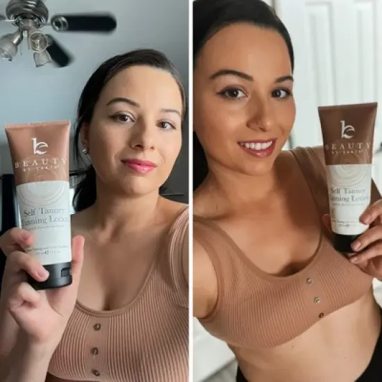 Beauty by Earth Self Tanner Lotion and Self Tanning Mitt image {7}
