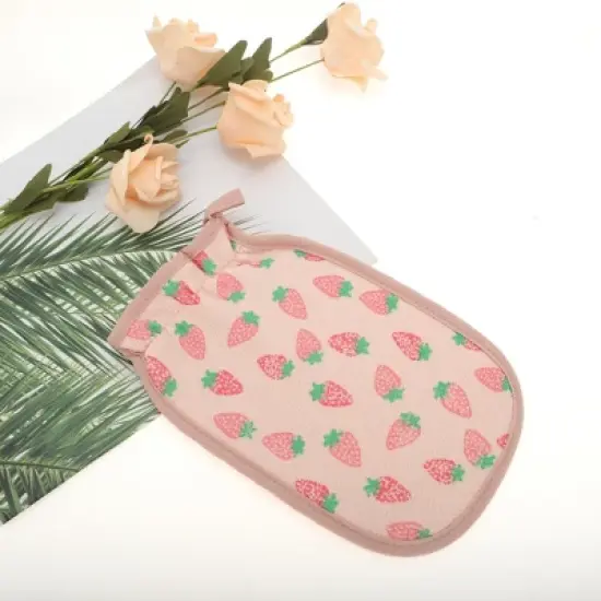 Unique Bargains Shower Gloves 8.86"x5.71" Pink 1 Pc image {5}