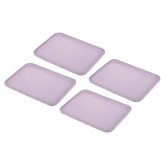 Unique Bargains Plastic Reusable Serving Tray 4 Pcs image {8}