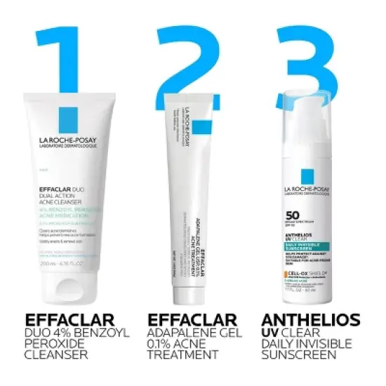La Roche Posay Effaclar Dual Action Acne Face Cleanser with 4% Benzoyl Peroxide - 6.7 fl oz image {6}