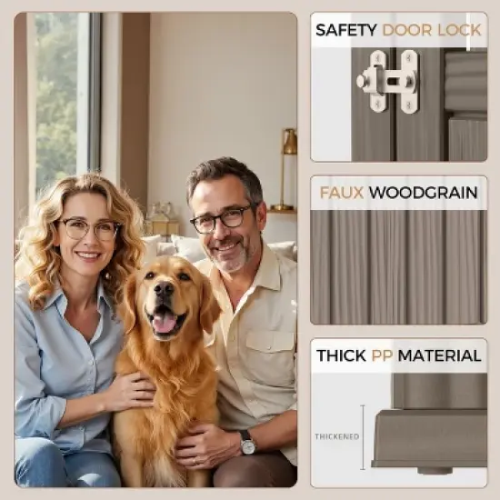 Decksplore Durable Dog Crate Furniture with Lockable Door,Dog House Indoor for Small Medium Large Dogs image {3}