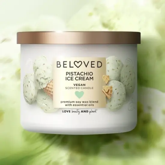 Beloved Pistachio Ice Cream 2-Wick Candle - 11.5oz image {2}