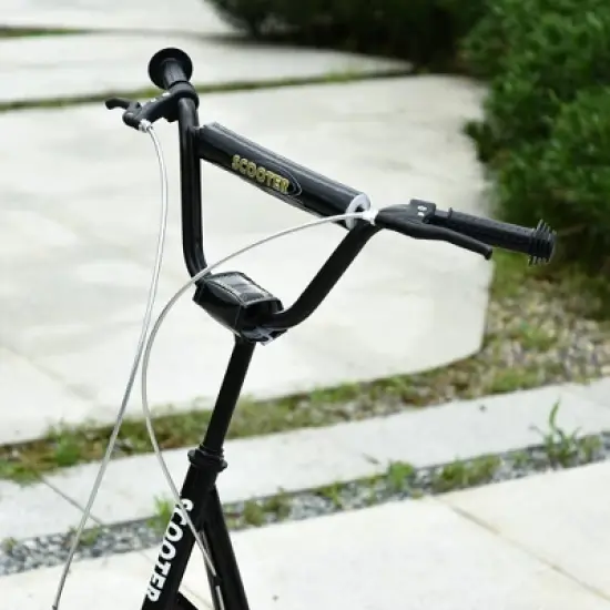 Aosom Teens Youth Kick Scooter Adjustable Handlebar Ride On Toy For 5+ w/ Front and Rear Dual Brakes Inflatable Wheels image {3}