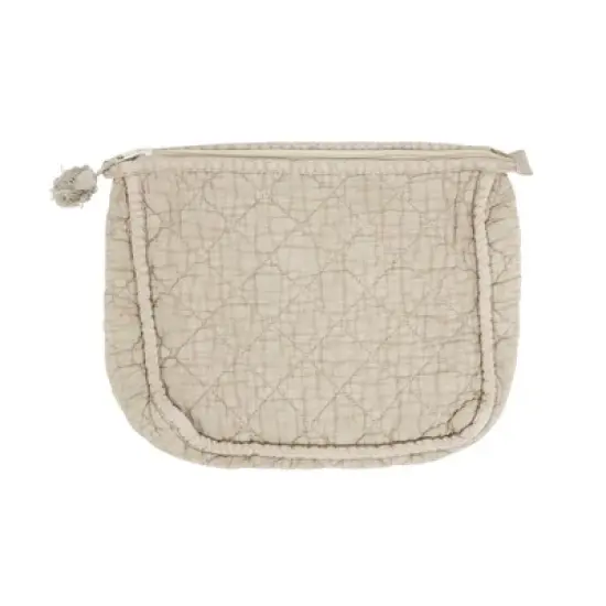 Saro Lifestyle Soft Cotton Quilted Cosmetic Bag image {5}