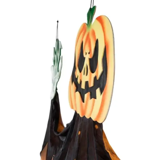 Northlight Scary Jack-O-Lantern Hanging Halloween Decoration - 11' image {4}