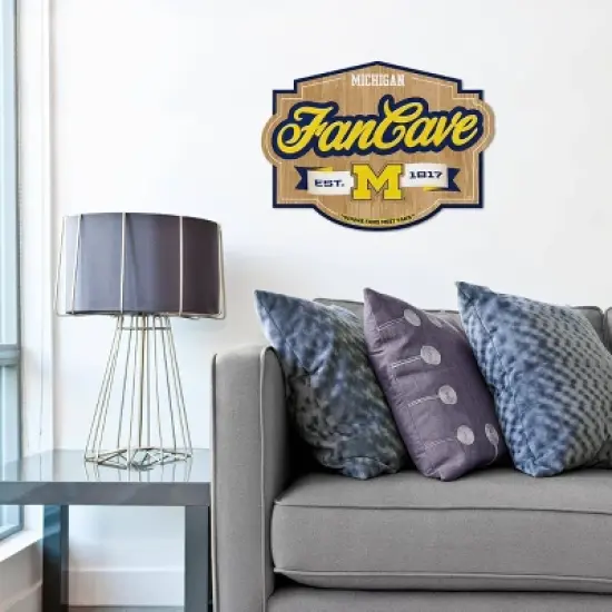 NCAA Michigan Wolverines Fan Cave Sign image {1}