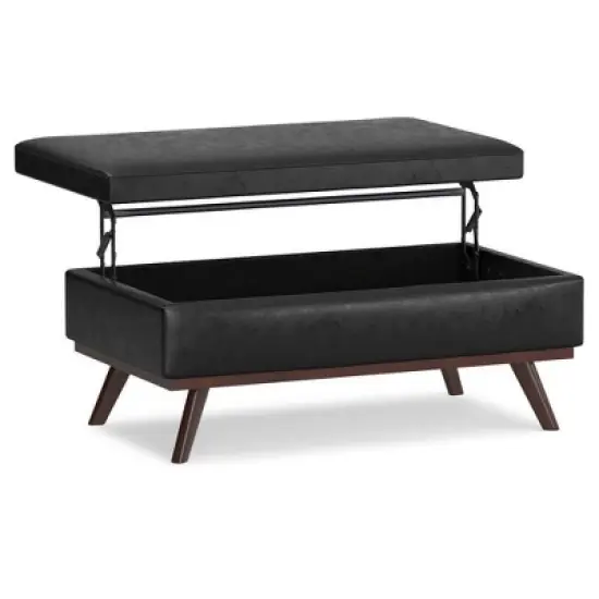 Large Ethan Lift Top Coffee Table Storage Ottoman - WyndenHall image {3}