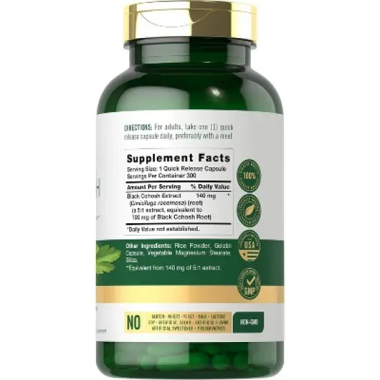 Carlyle Black Cohosh 700mg | 300 Capsules image {1}