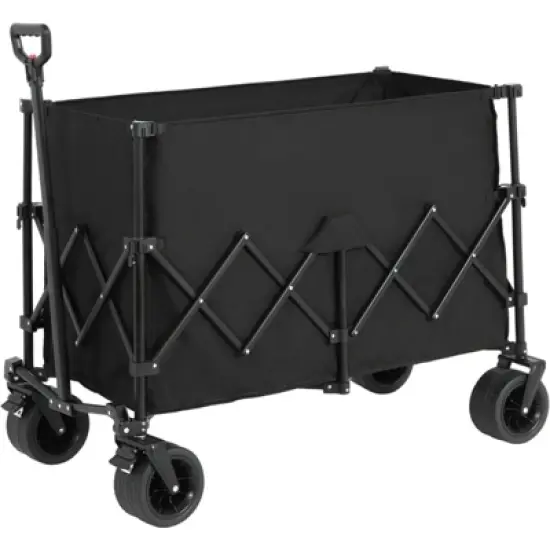 FATMOON Collapsible Wagon 220lbs with Big All-Terrain Wheels 300L Folding Utility Cart for Camping, Beach, Gardening & Shopping image {11}