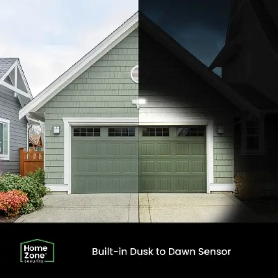 Home Zone Security&reg; 3,000-Lumen Twin-Head Halo Dual-Brightness LED Security Floodlight in White image {3}