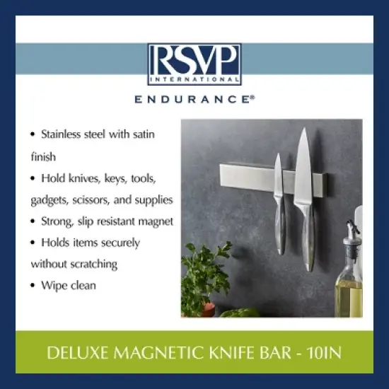 Rsvp Deluxe Magnetic Knife Bar - 10In image {8}