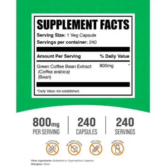 BulkSupplements Green Coffee Bean Capsules image {1}