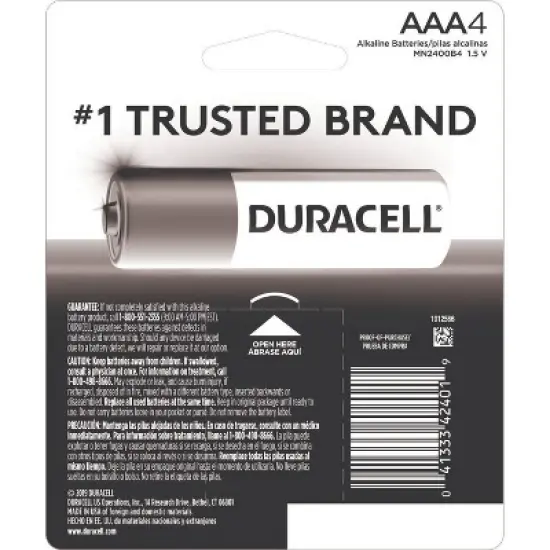Duracell Coppertop AAA Batteries - Alkaline Battery image {8}