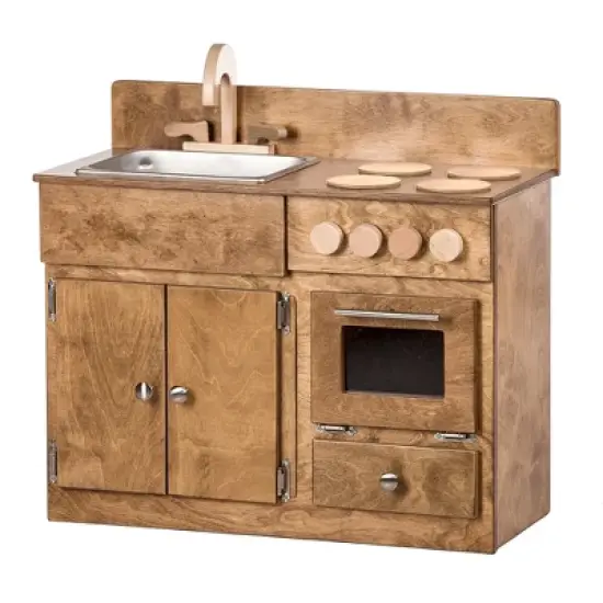 Remley Kids Wooden Play Kitchen Set Sink Oven Stove - Ships Assembled image {8}