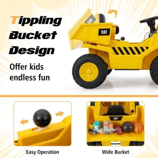 Costway Kids Ride on Dump Truck with 2.4G Remote Control Working Megaphone Sand Shovel image {6}