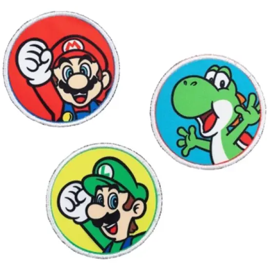 SUPER MARIO Nintendo Yoshi Luigi Mario Pullover Rash Guard and Swim Trunks with Removable Patches Outfit Set Little Kid to Big Kid image {4}