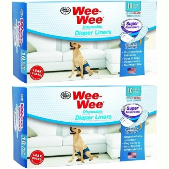 Four Paws Wee Wee Super Absorbent Disposable Diaper Liners image {2}