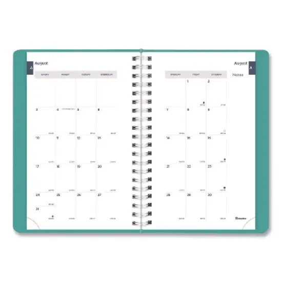Academic Daily/Monthly Planner, 8 x 5, Blue Cover, 12-Month (Aug to July): 2025 to 2026 image {3}