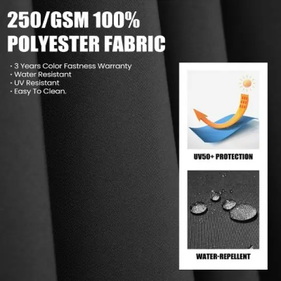 Crestlive Products 9x10.5FT Cantilever Umbrella UV30+ Outdoor 360 Degree Rotation Offset Umbrella 6 Heights Adjustable with Base image {5}