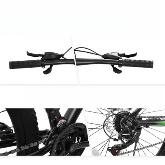 DSVIMOY Bicycles, 27 Inch Mountain Bike for Men and Women, 21 Speed Mountain Bike, Black, 70.8"*27.6"*40.5" image {4}