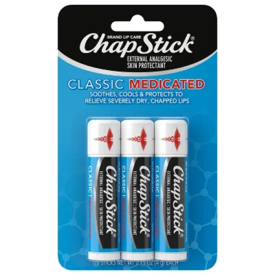 Chapstick Classic Medicated Lip Balms - 0.45oz/3ct image {8}