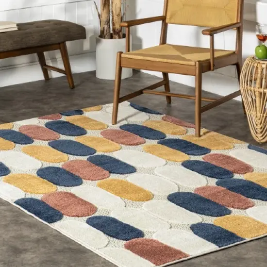 nuLOOM Randi Modern Geometric Indoor/Outdoor Patio Area Rug image {8}