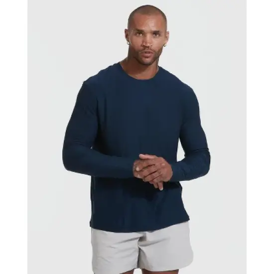 Men's Active Long Sleeve Crew Neck T-Shirt - True Classic image {5}