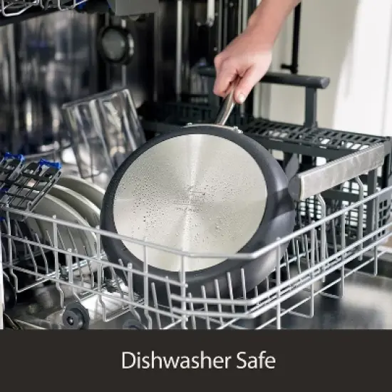 All-Clad 8 Quart Nonstick Stockpot with Lid, HA1 Hard Anodized Cookware, Black image {5}