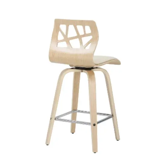 Set of 2 Folia Upholstered Counter Height Barstools - Lumisource image {3}
