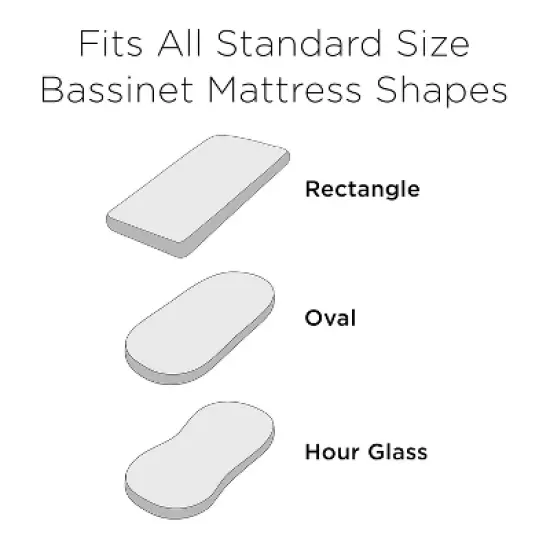 JumpOff Jo Hypoallergenic Fitted Bassinet Sheet for Baby Boys & Girls - Rectangular, Hourglass & Oval Crib Compatible, Soft, Breathable, Machine Washable image {5}