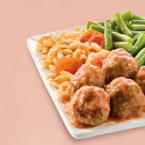 Evol Plated Meals Frozen Garlic Tomato Meatballs & Orzo - 10.8oz image {1}