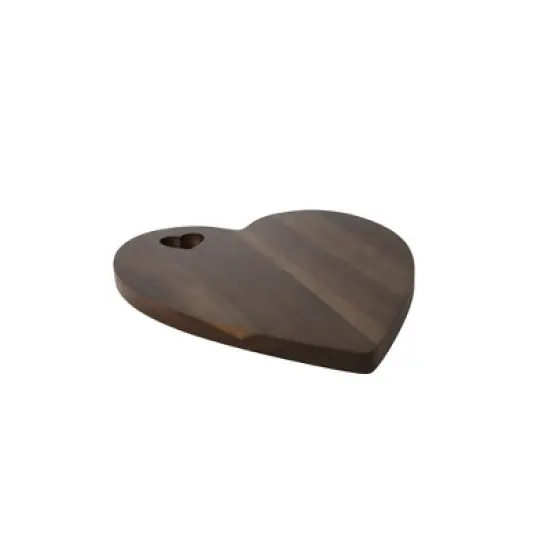 Slickblue Heart-Shaped Acacia Wood Board, 12"x12", Perfect for Serving Chocolates, Cheeses, & Snacks image {1}